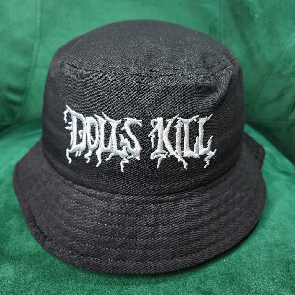 Dolls Kill Black Bucket Hat